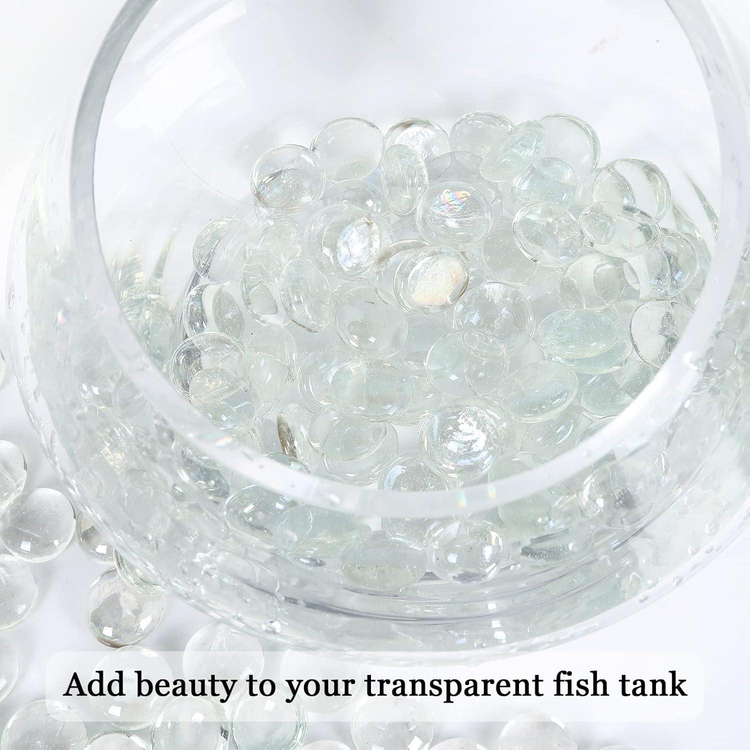 Perlas de Vidrio Ausluru 2,27 kg Transparentes para Decoración