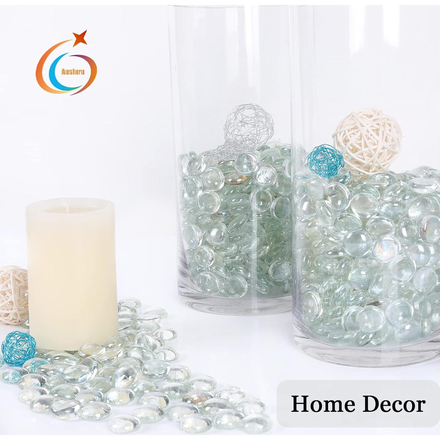 Perlas de Vidrio Ausluru 2,27 kg Transparentes para Decoración