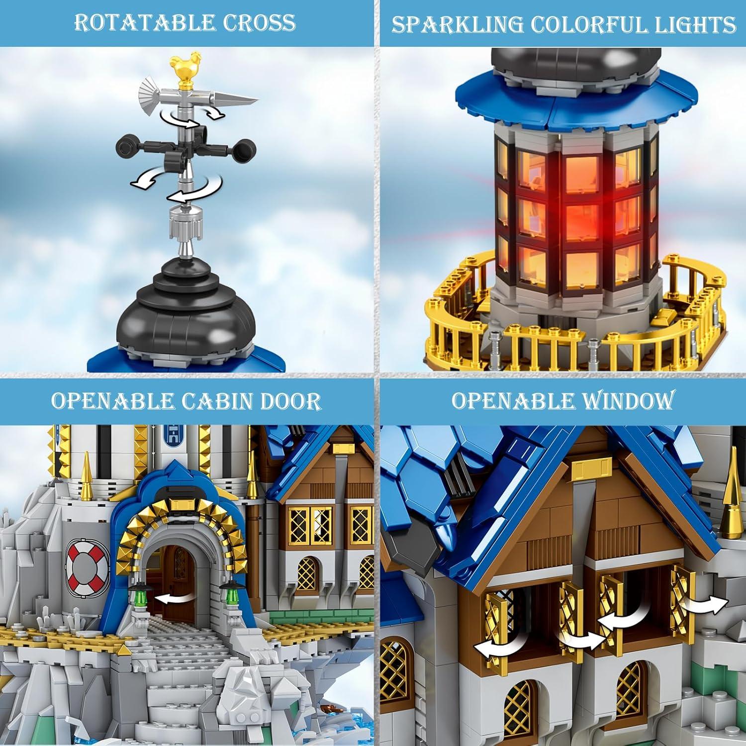 Kit de Construcción Faro Medieval Shantou 66028 con Luces
