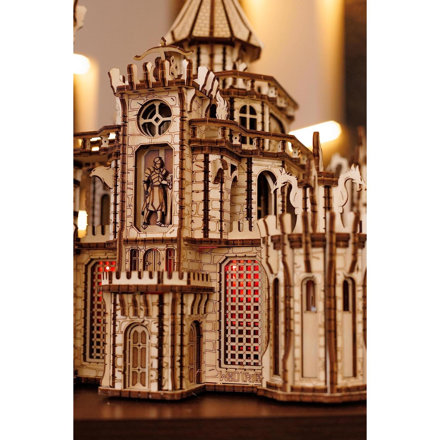 Castillo Dragón Móvil de Madera Wood Trick - Rompecabezas 3D LED