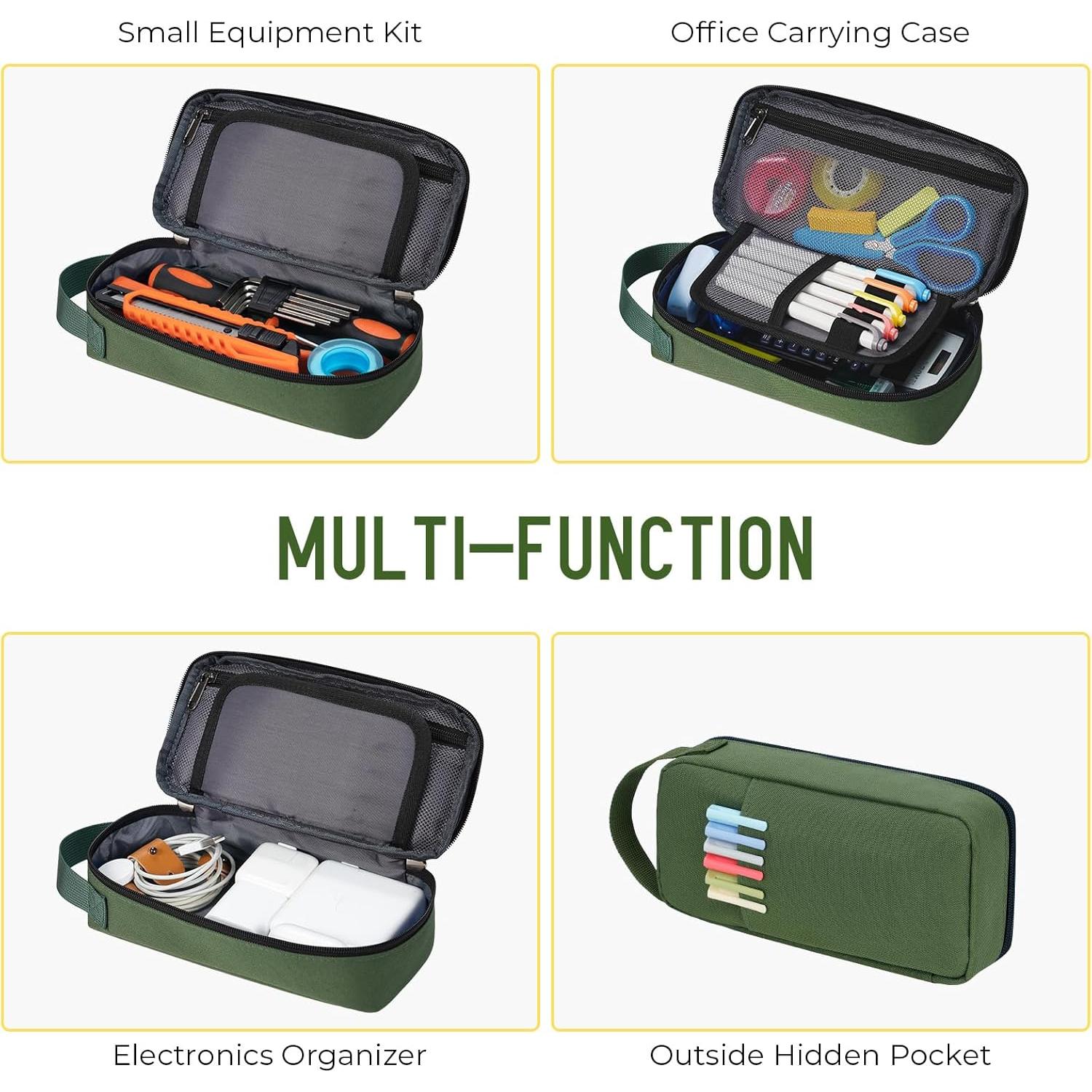 Estuche de Lápices ECHSRT Verde Militar 24x12x6 cm