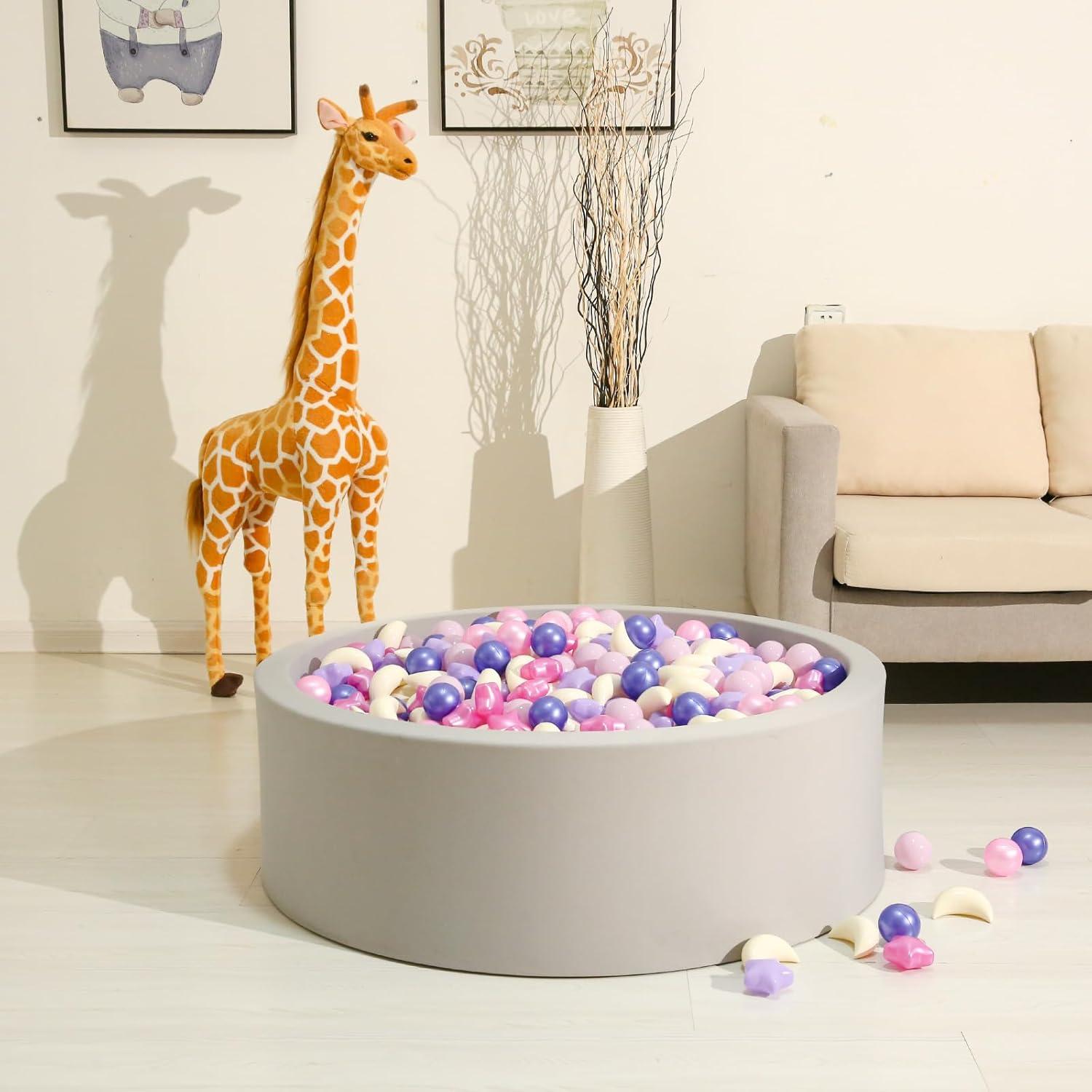 Bolas de Piscina GOGOSO 100pcs Estrellas y Lunas Rosa