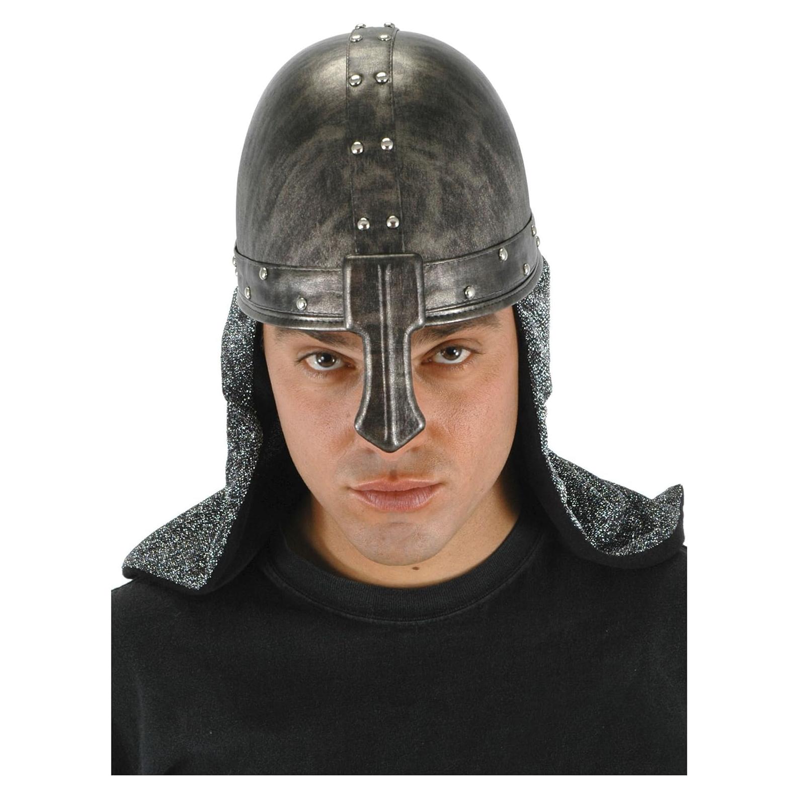 Casco de Caballero Grim Reapers - Acabado Metálico con Drapeado