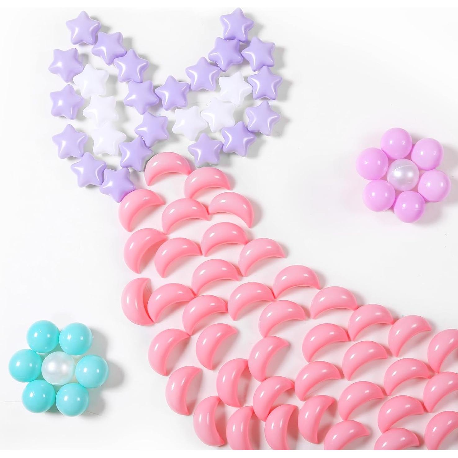 Bolas de Piscina GOGOSO 100PCS Estrellas y Lunas Colores