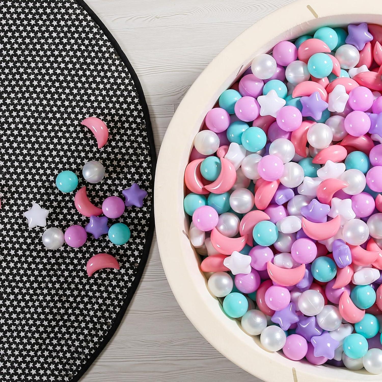 Bolas de Piscina GOGOSO 100PCS Estrellas y Lunas Colores