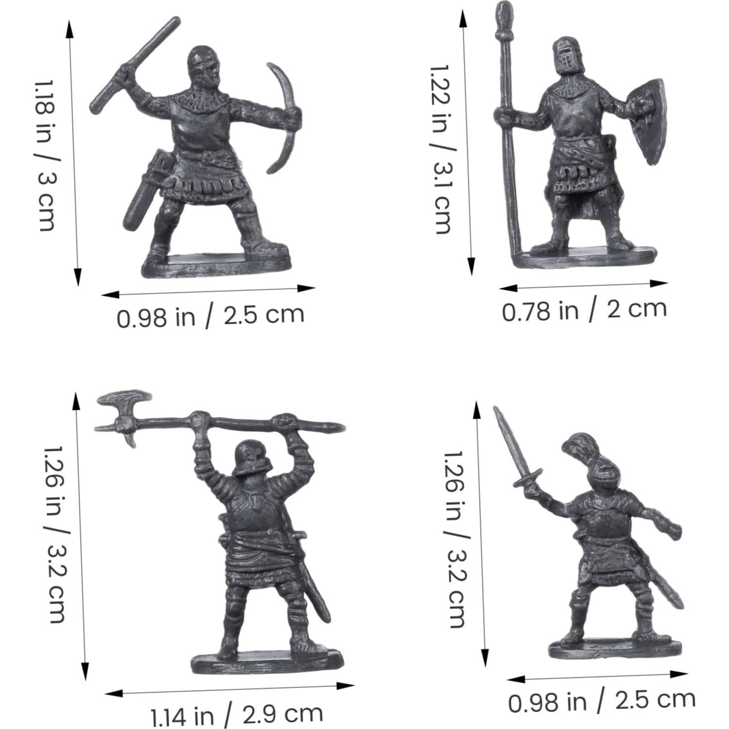 Figuras en Miniatura YARNOW 200pcs Soldados Medievales 2.5cm