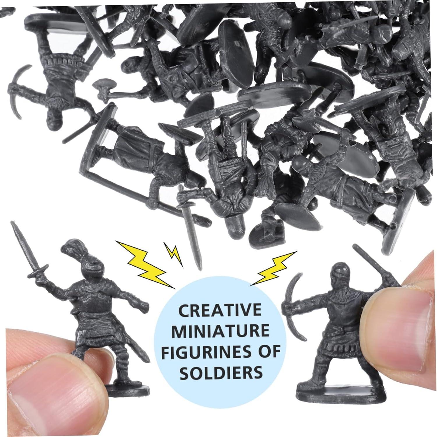 Figuras en Miniatura YARNOW 200pcs Soldados Medievales 2.5cm