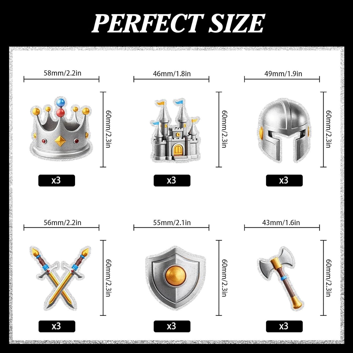 18pcs Medieval Cupcake Toppers Set Happy Birthday Armor, Castle Dessert Decoration, Medieval Renaissance Party, Boy and Girl Birthday Party, or Baby Shower Decoration, Birthday Gifts for Kids. LIANGSS