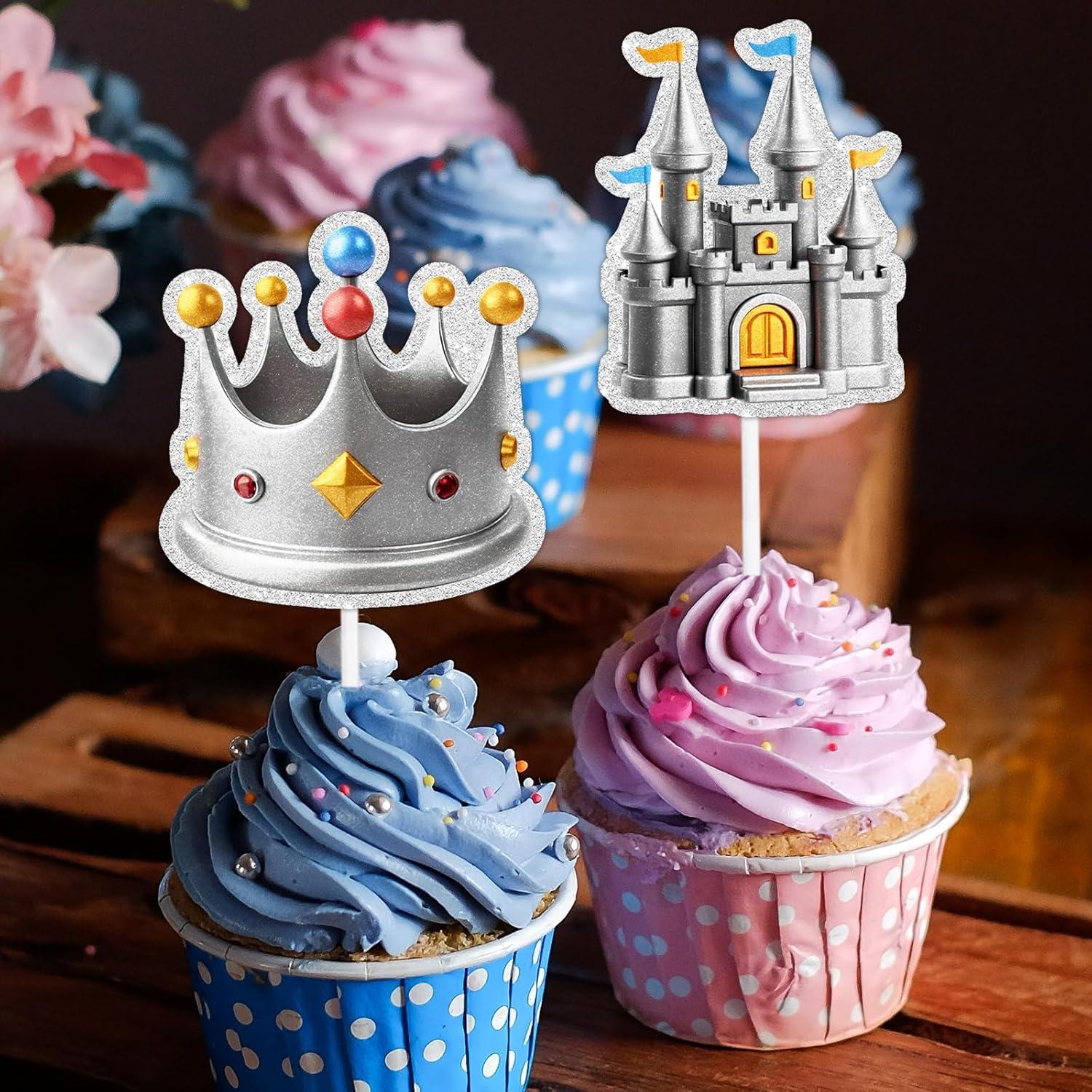18pcs Medieval Cupcake Toppers Set Happy Birthday Armor, Castle Dessert Decoration, Medieval Renaissance Party, Boy and Girl Birthday Party, or Baby Shower Decoration, Birthday Gifts for Kids. LIANGSS