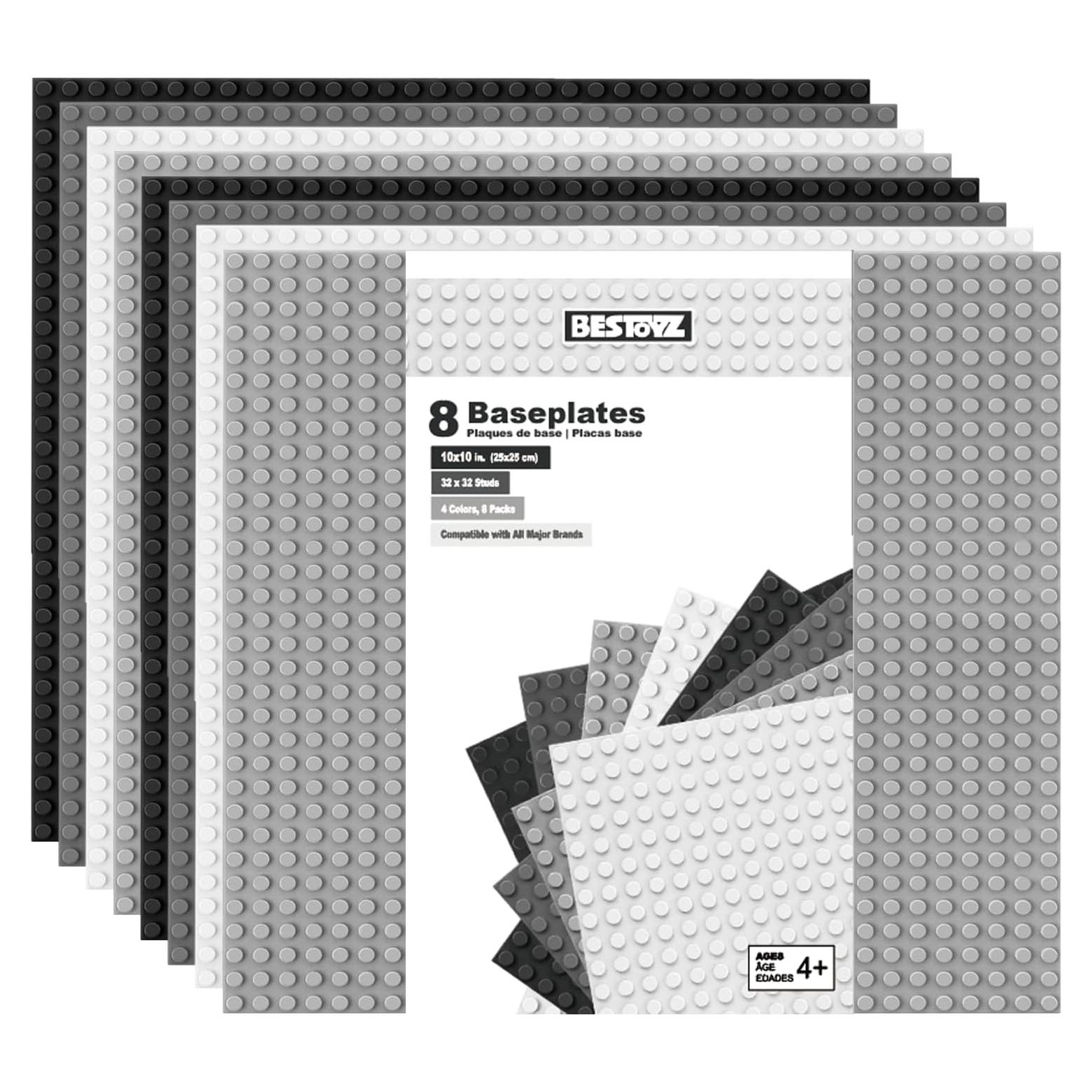 Paquete de 8 Placas Base de Ladrillos 25.5x25.5 cm ABS