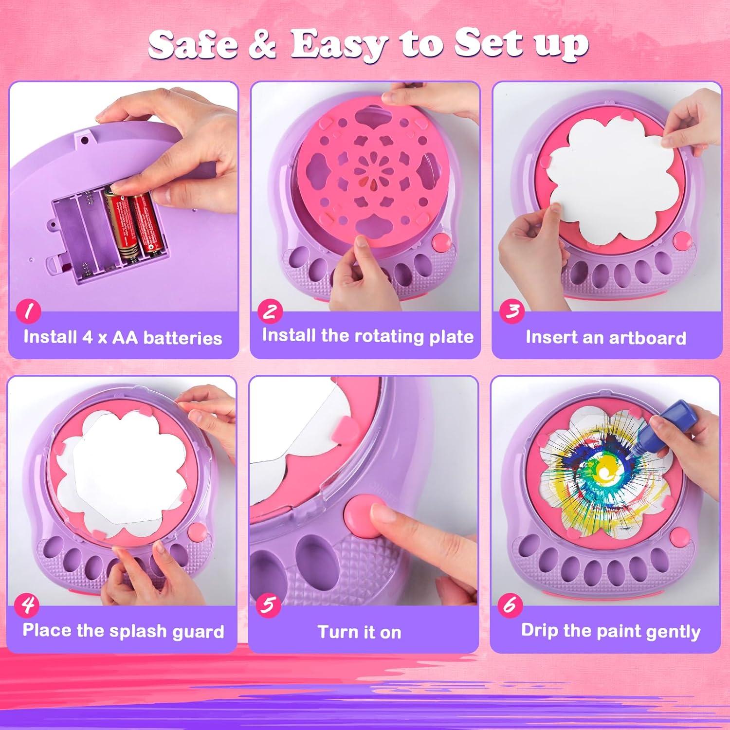 Kit de Pintura Giratoria TingingYuli para Niños 6-10 Años