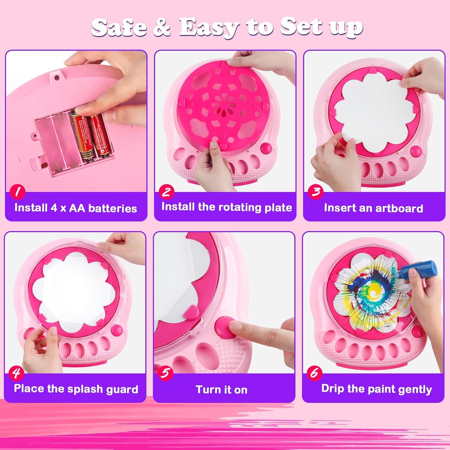 Kit de Pintura Giratoria TingingYuli para Niños 6-10 Años