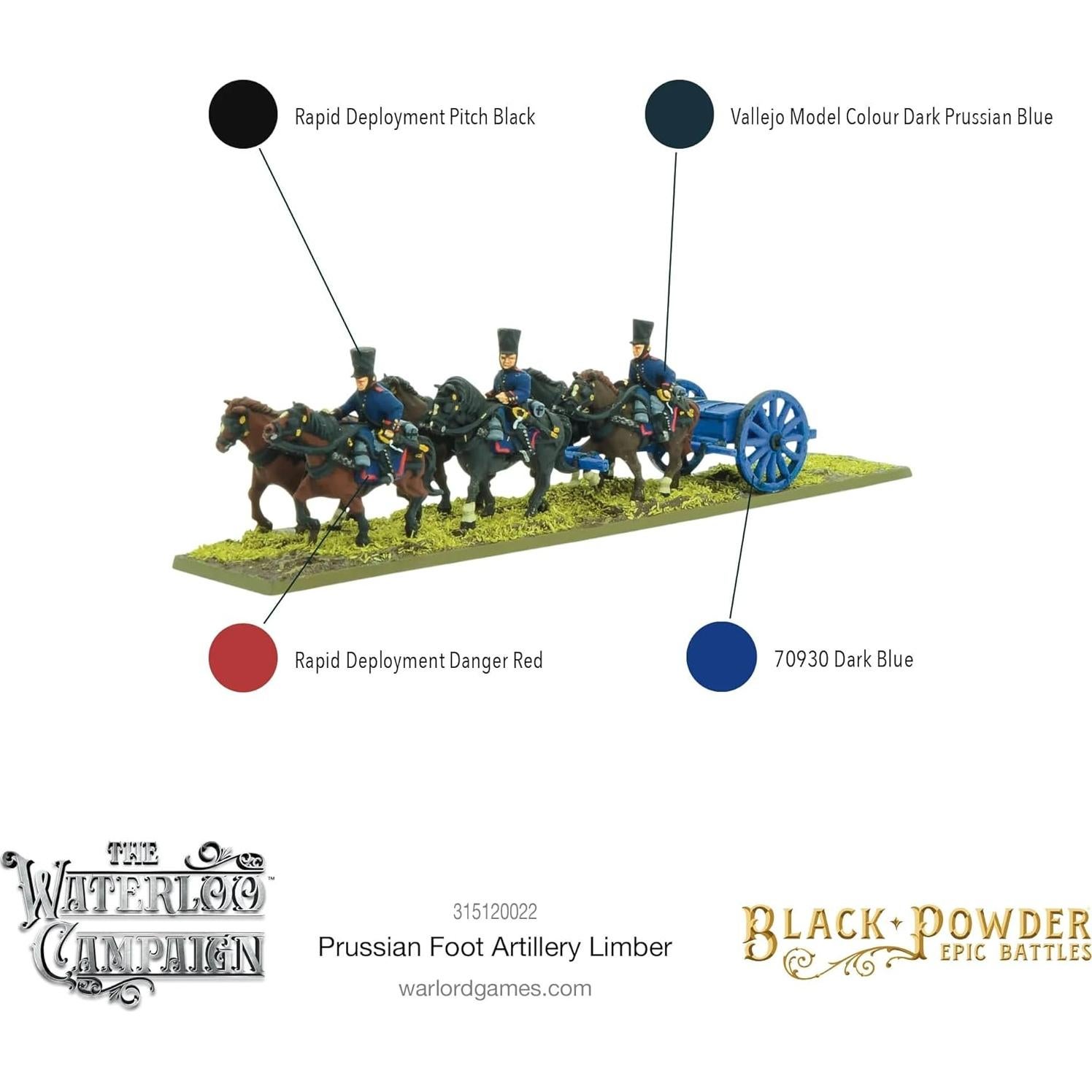 Limber de Artillería a Pie Prusiana Napoleónica Warlord