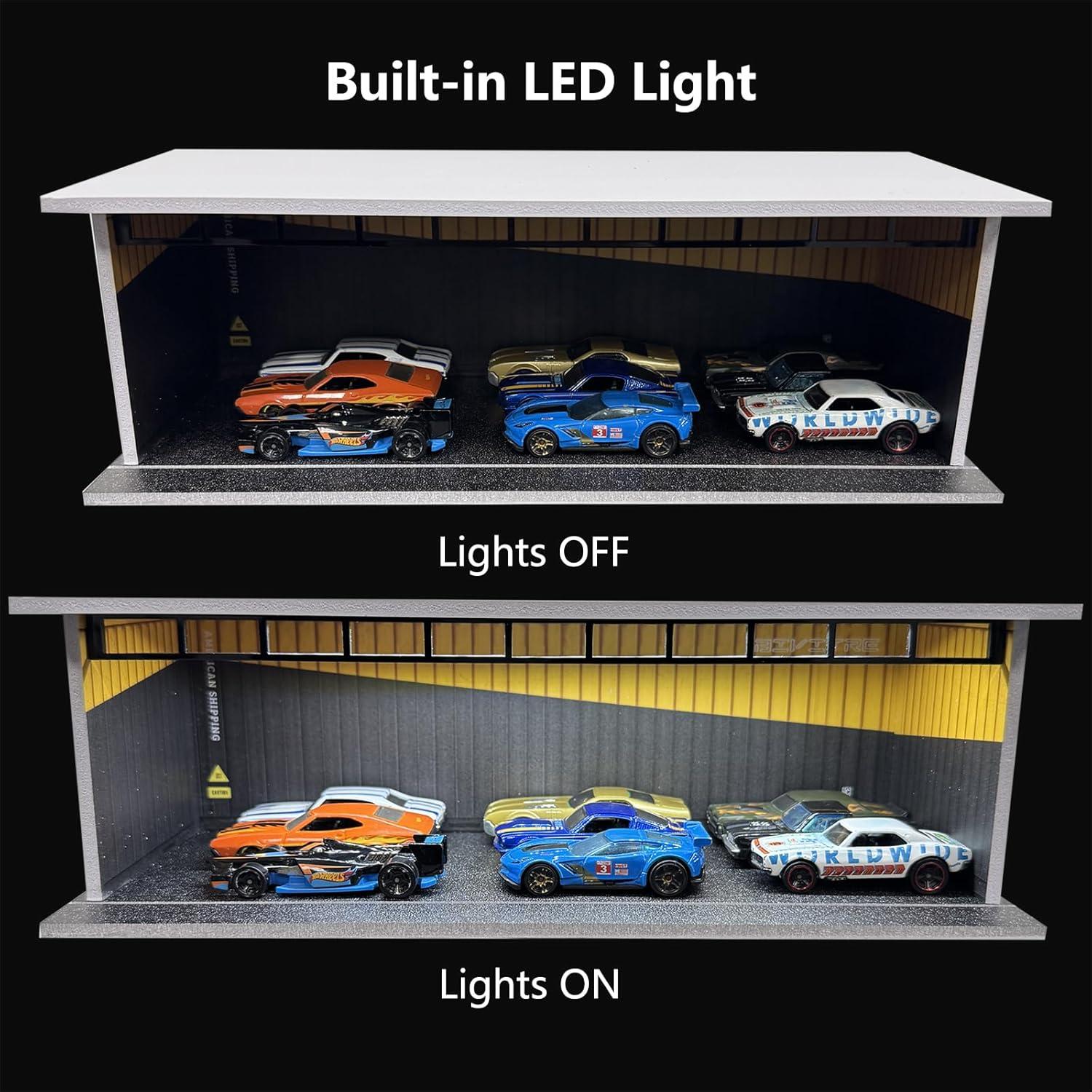 Estuche de Exhibición Bivitre 1:64 con Luz LED y Acrílico