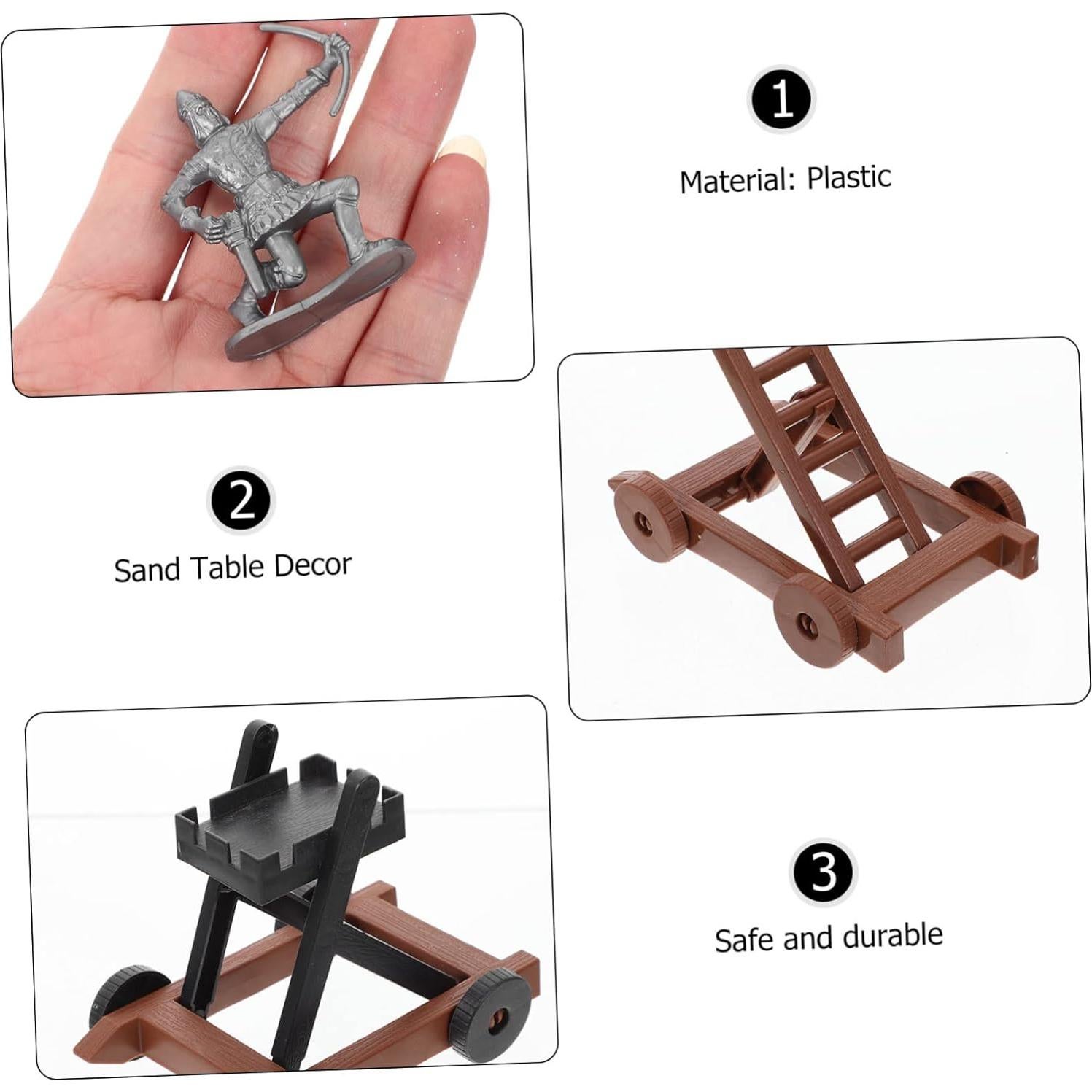 Conjunto de Soldados Medievales ERINGOGO - Figuras de Plástico 10cm