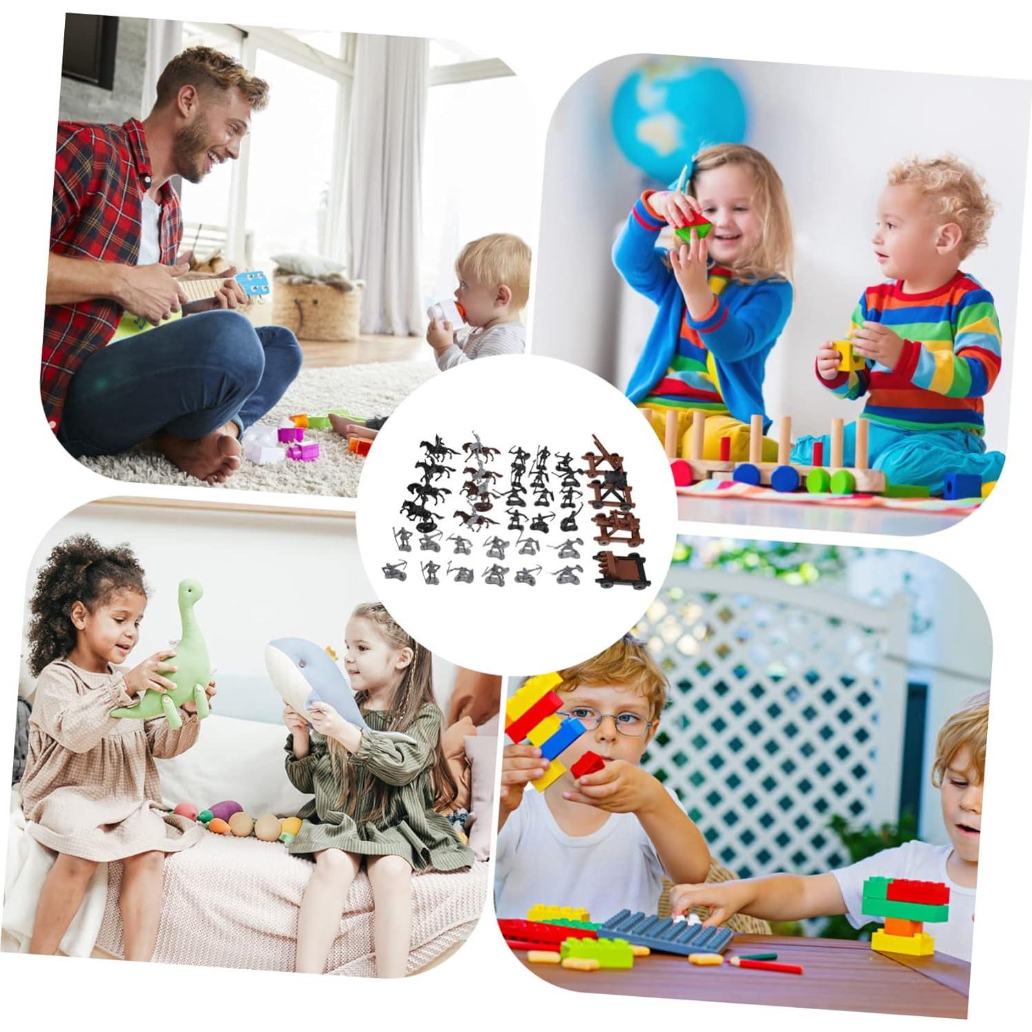 Conjunto de Soldados Medievales ERINGOGO - Figuras de Plástico 10cm