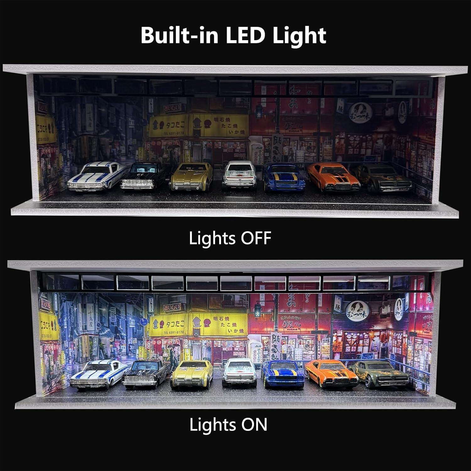 Estuche de Exhibición para Coches Diecast Caliente 1:64 LED