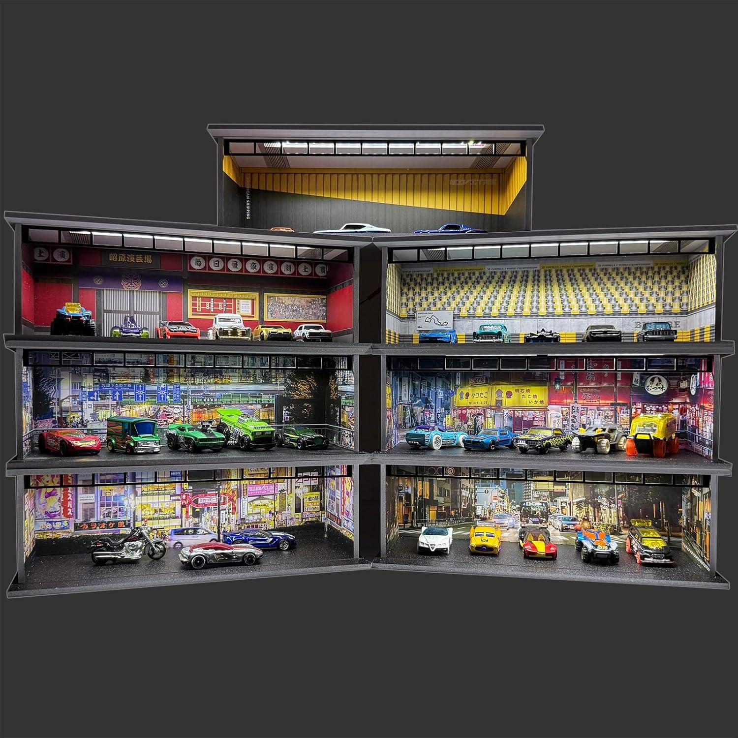Estuche de Exhibición para Coches Diecast Caliente 1:64 LED