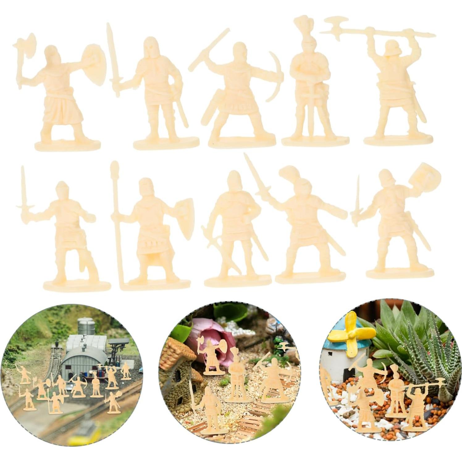 200 Figuras de Soldados Medievales Miniatura Toddmomy