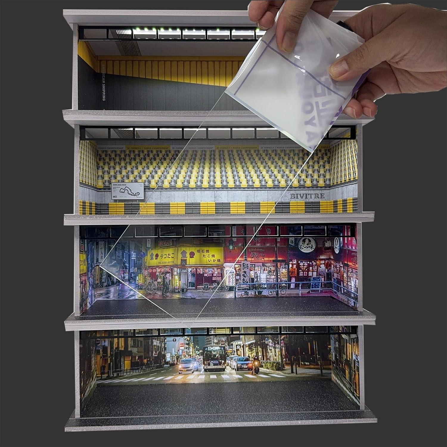 Estuche de Exhibición Bivitre 1:64 con Luz LED y Acrílico