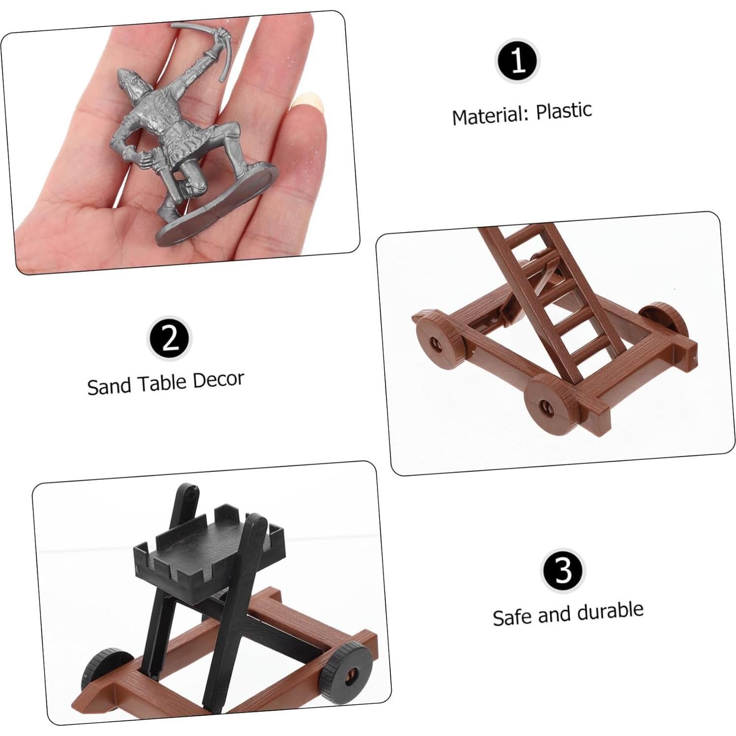 Conjunto de Figuras de Soldados Medievales UPKOCH con Caballos