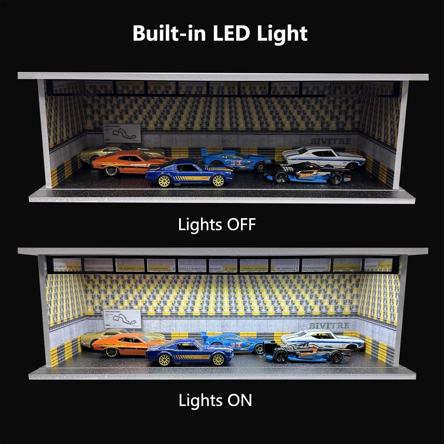 Estuche de Exhibición Bivitre 1:64 con Luz LED y Acrílico