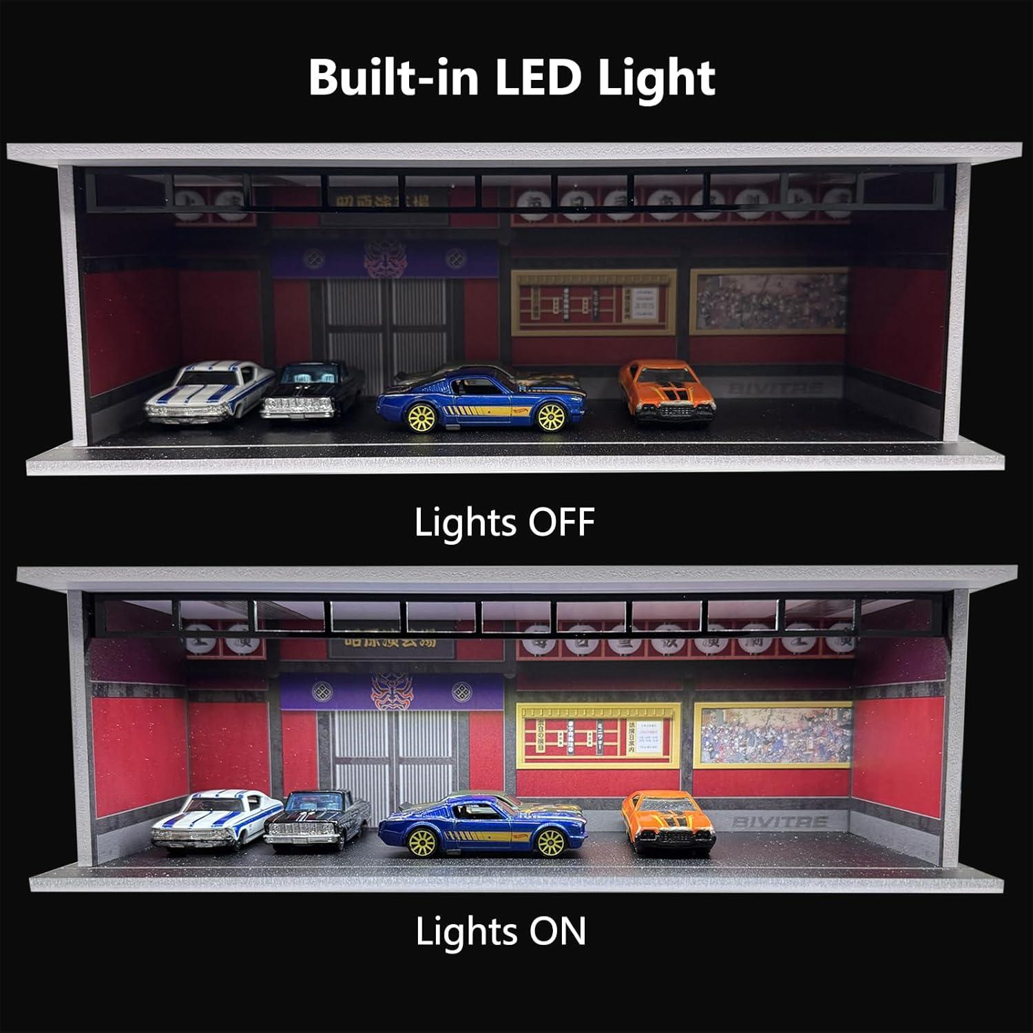 Estuche de Exhibición Bivitre 1:64 con Luz LED y Acrílico