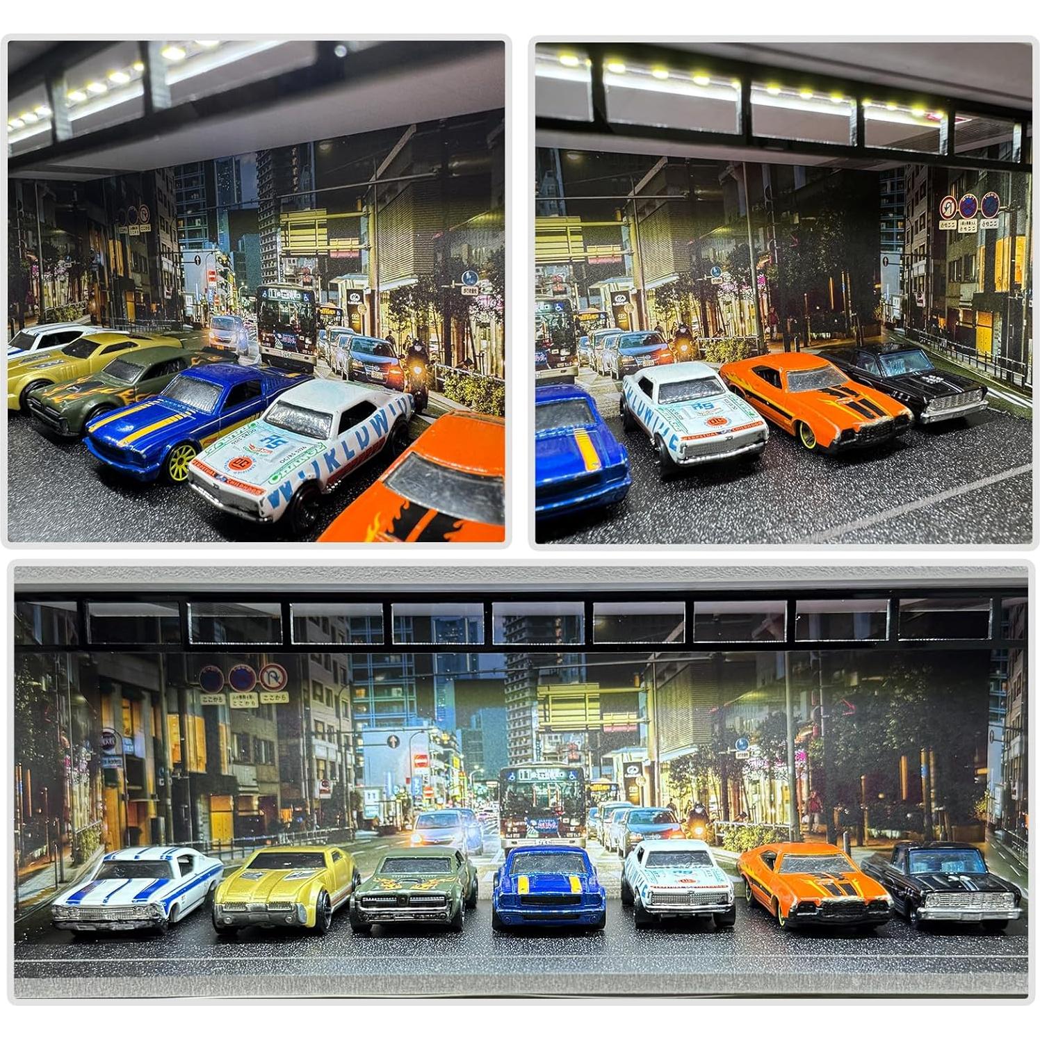 Estuche de Exhibición Bivitre 1:64 con Luz LED y Acrílico