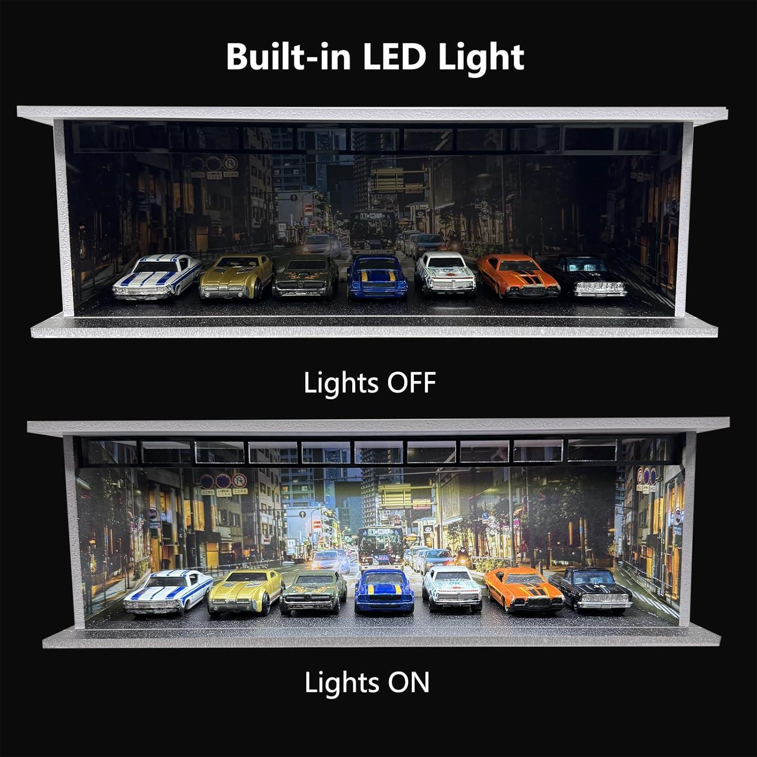 Estuche de Exhibición Bivitre 1:64 con Luz LED y Acrílico