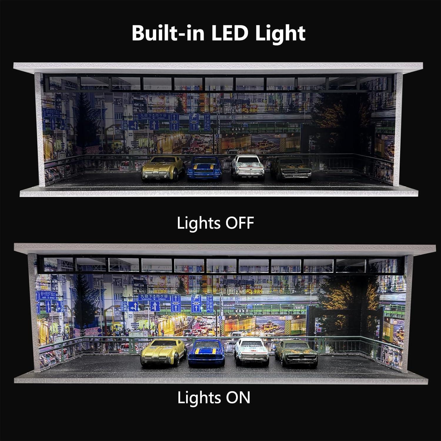 Estuche de Exhibición Bivitre 1:64 con Luz LED y Acrílico