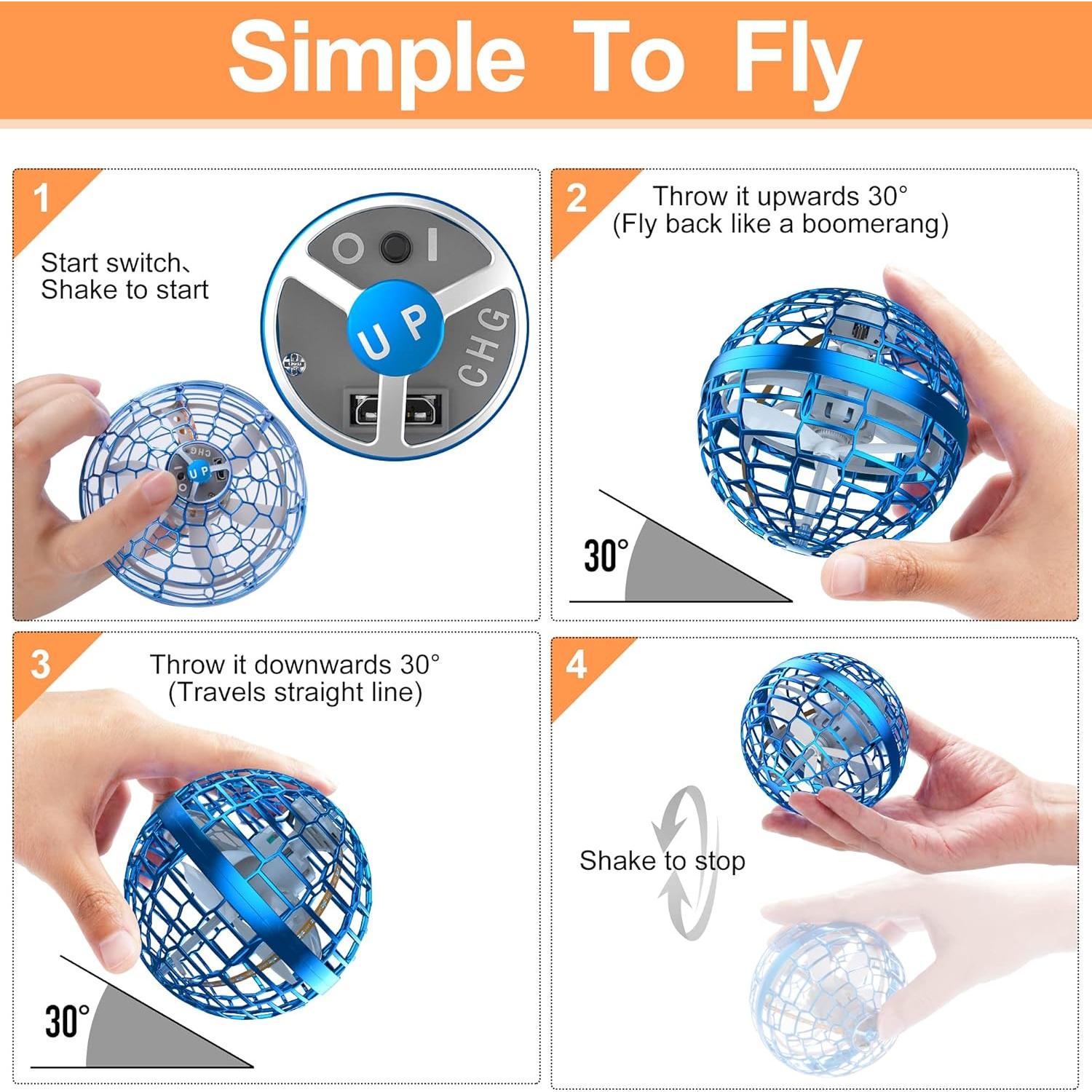 Bola Voladora Dron Amoyasite TSM004 LED para Niños 6+