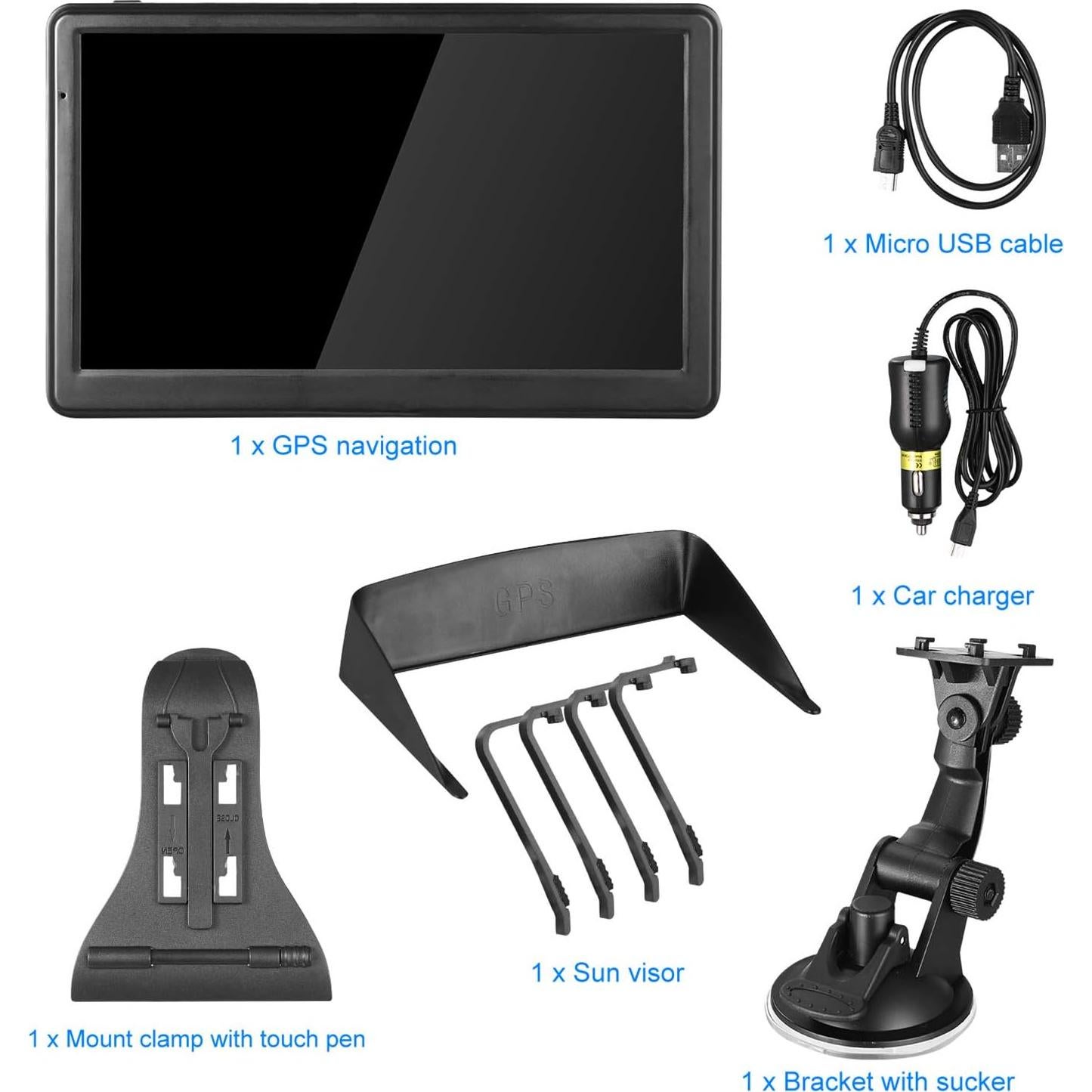 Navegador GPS NAVRUF 7" con mapas 2025 y alertas de ruta