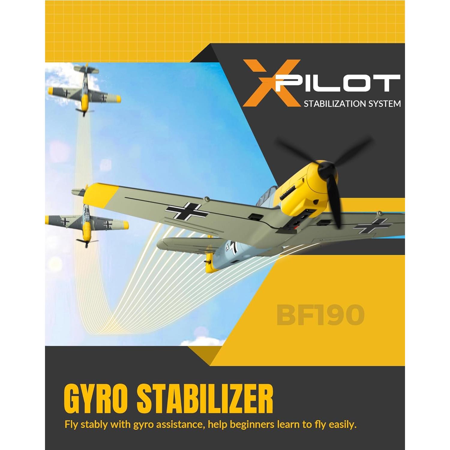 Avión RC EXHOBBY BF109 4 Canales con Giroscopio