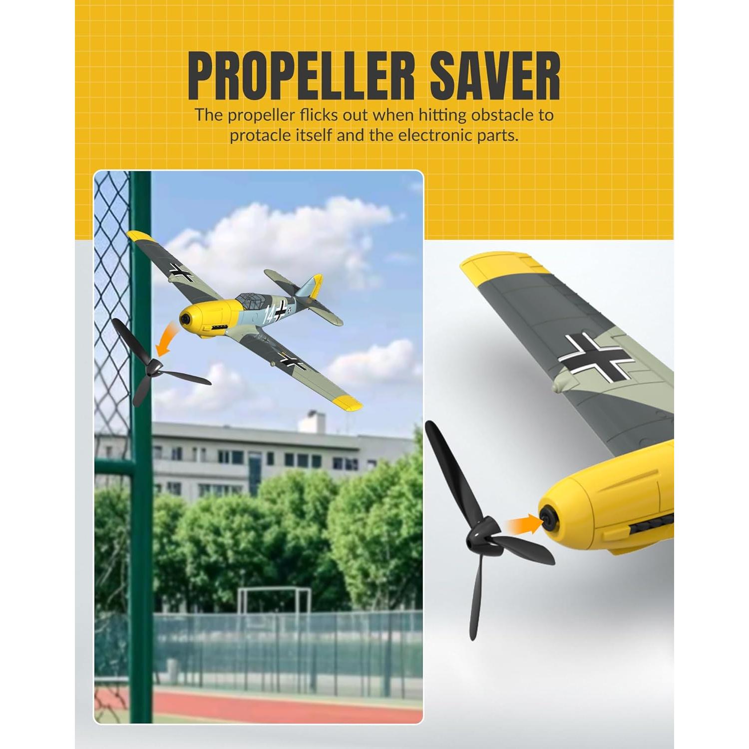 Avión RC EXHOBBY BF109 4 Canales con Giroscopio