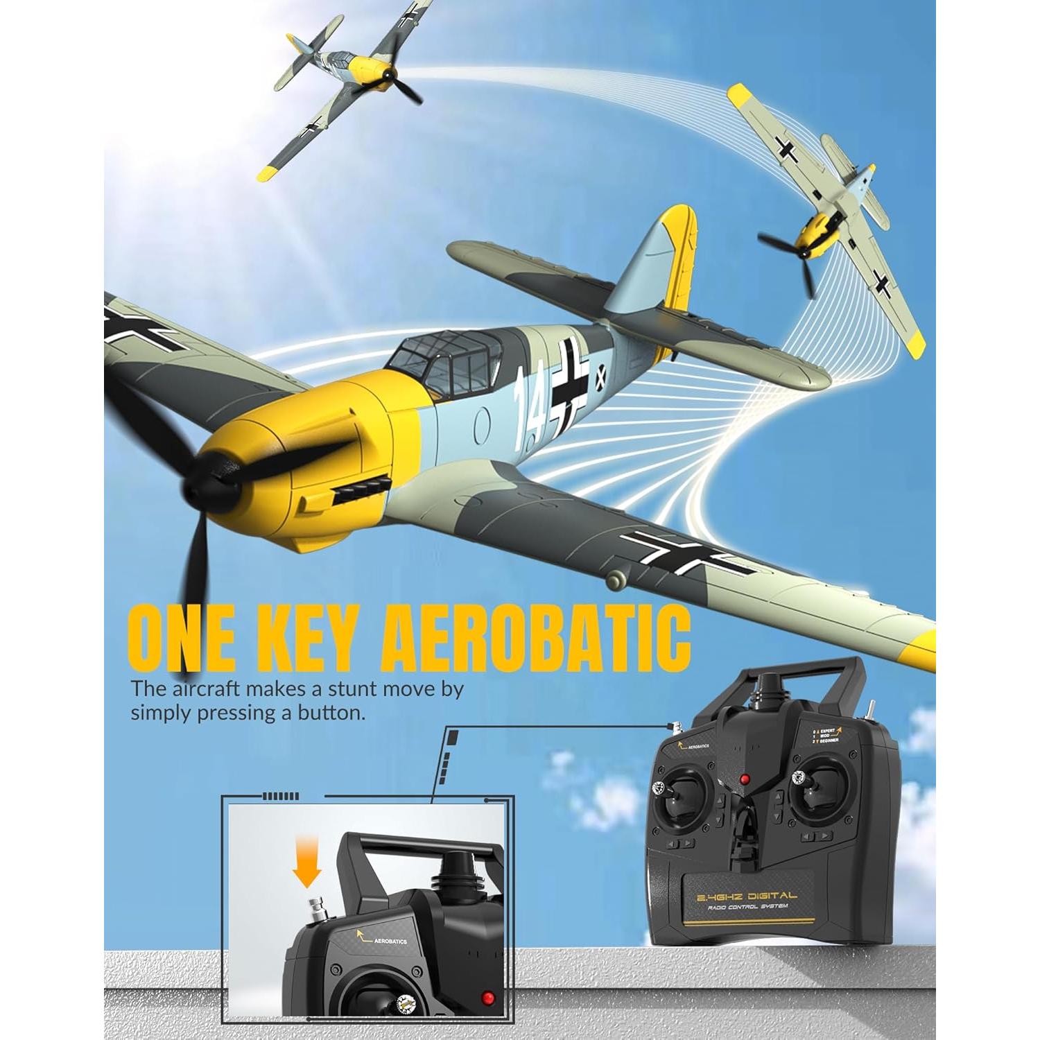 Avión RC EXHOBBY BF109 4 Canales con Giroscopio