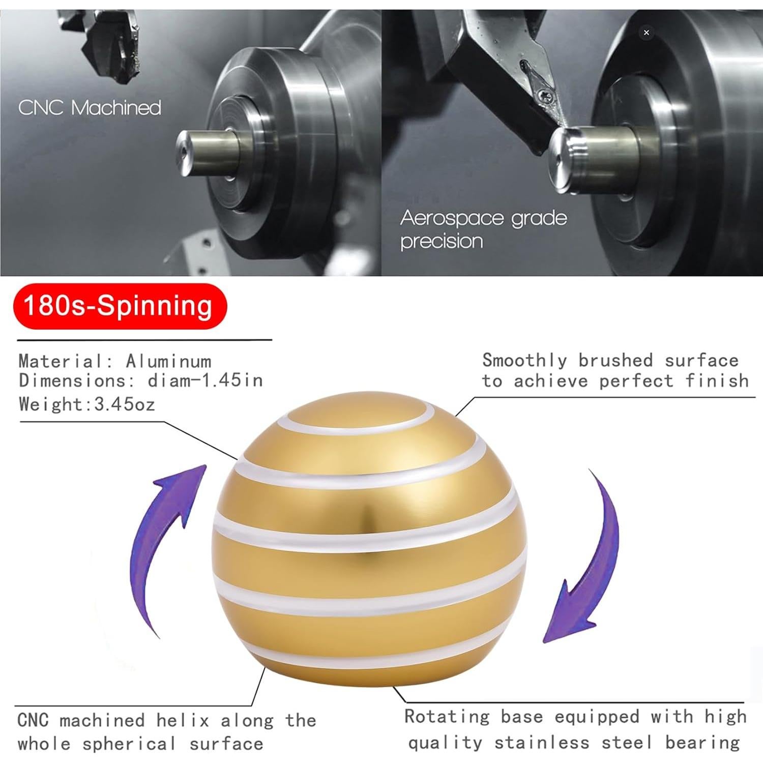 Juguete de Escritorio Kinetico Samilalago Oro Alivio Estrés