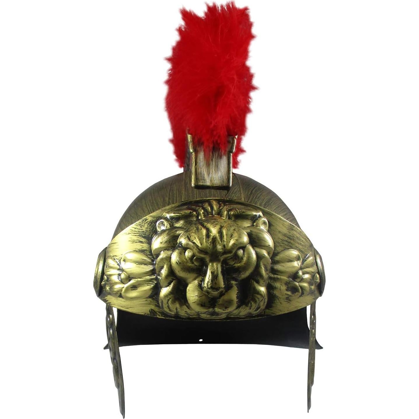 Casco Gladiador Romano Deluxe Nicky Bigs con Espada y Pluma