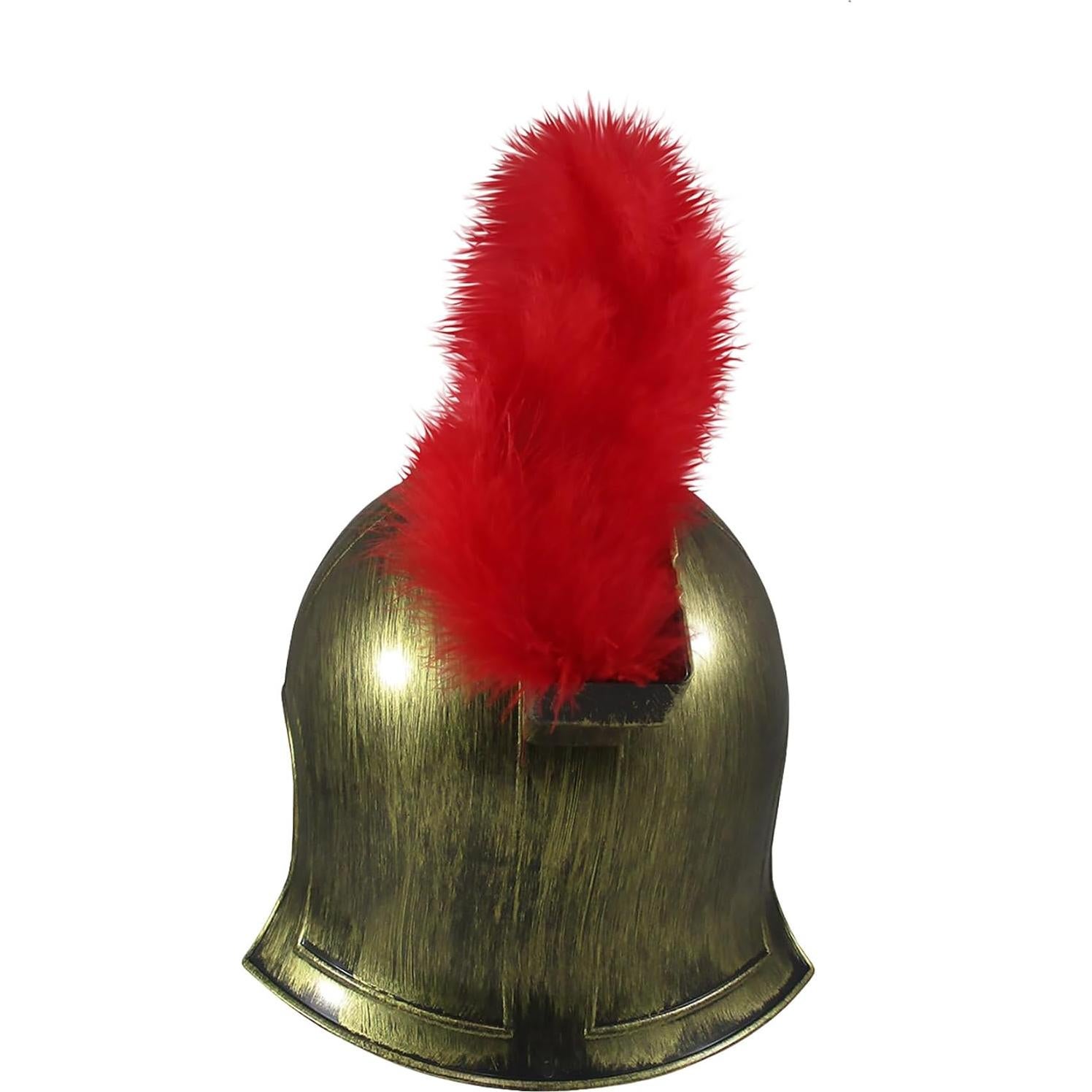 Casco Gladiador Romano Deluxe Nicky Bigs con Espada y Pluma