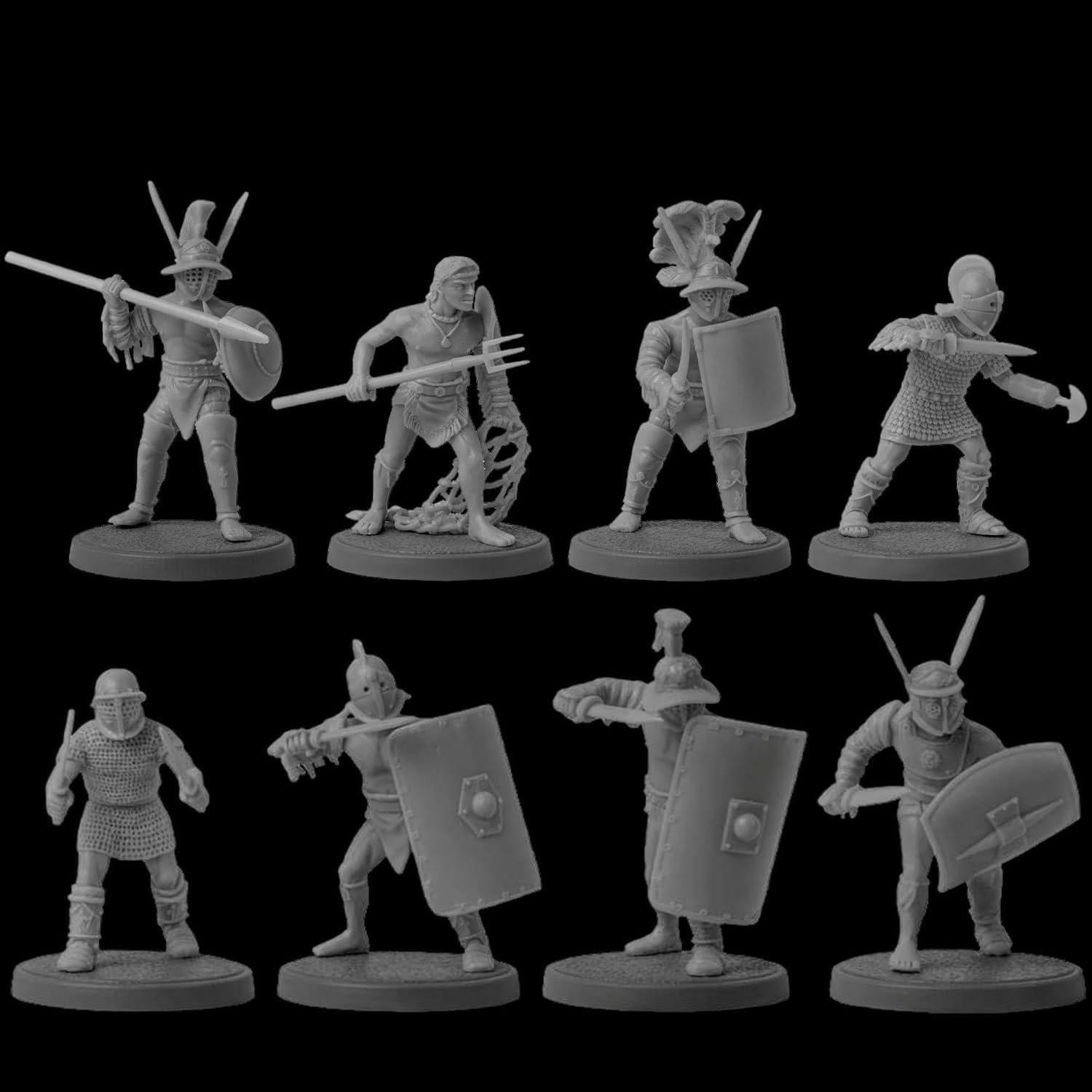 Juego de Miniaturas Gladiadores Tofer 28 mm - 8 Piezas