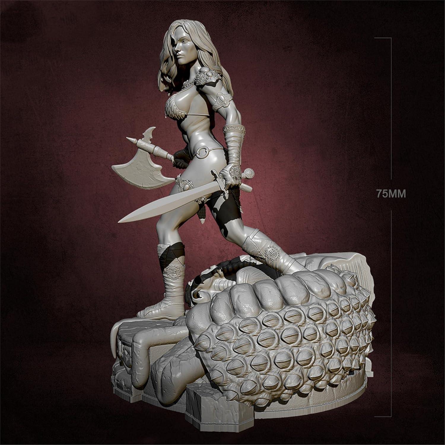 Modelo guerrera romana antigua 1/24 Risjc resina sin pintar