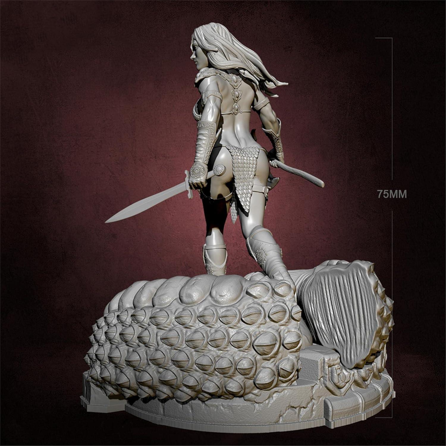 Modelo guerrera romana antigua 1/24 Risjc resina sin pintar