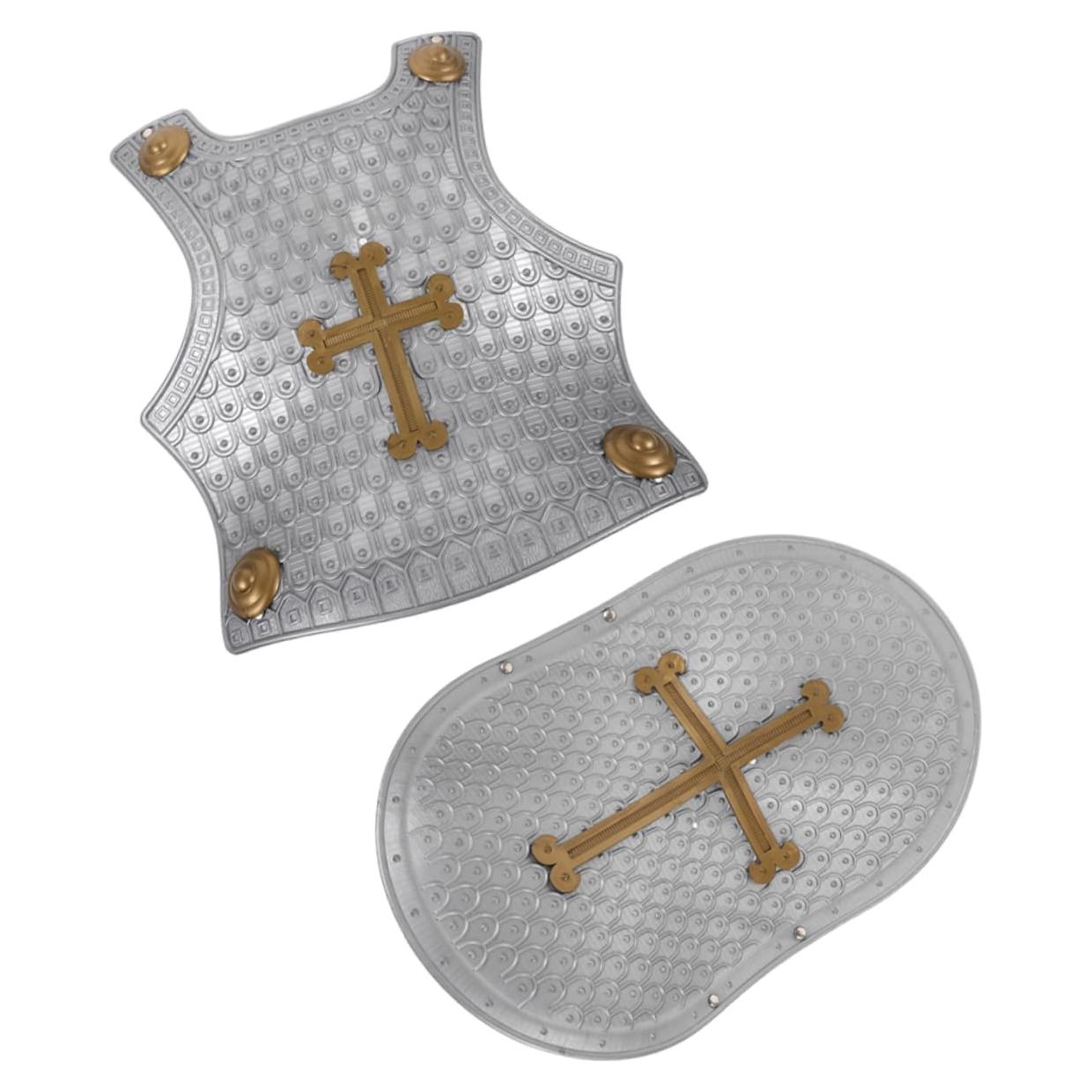 Set de Armadura y Escudo de Juguete para Niños - Plástico Plateado