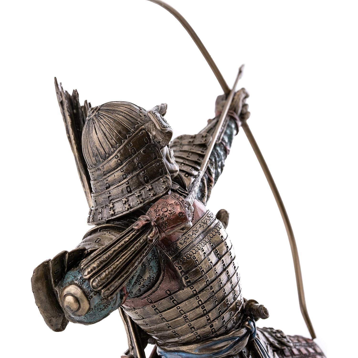 Estatua Samurai Japonés Colección Superior en Bronce Frío 21.6 cm