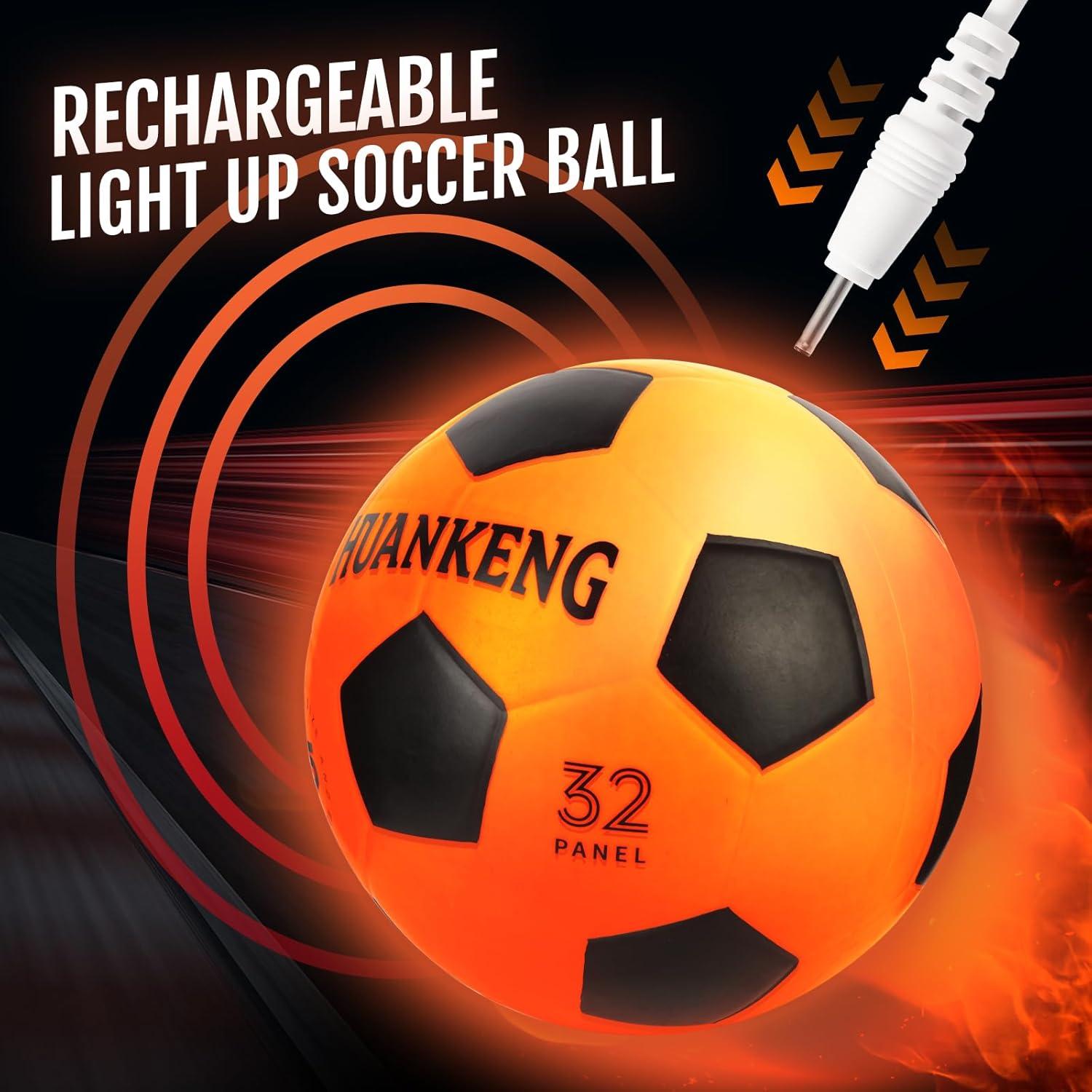 Pelota de Fútbol Iluminada HuanKeng Tamaño 5 Recargable