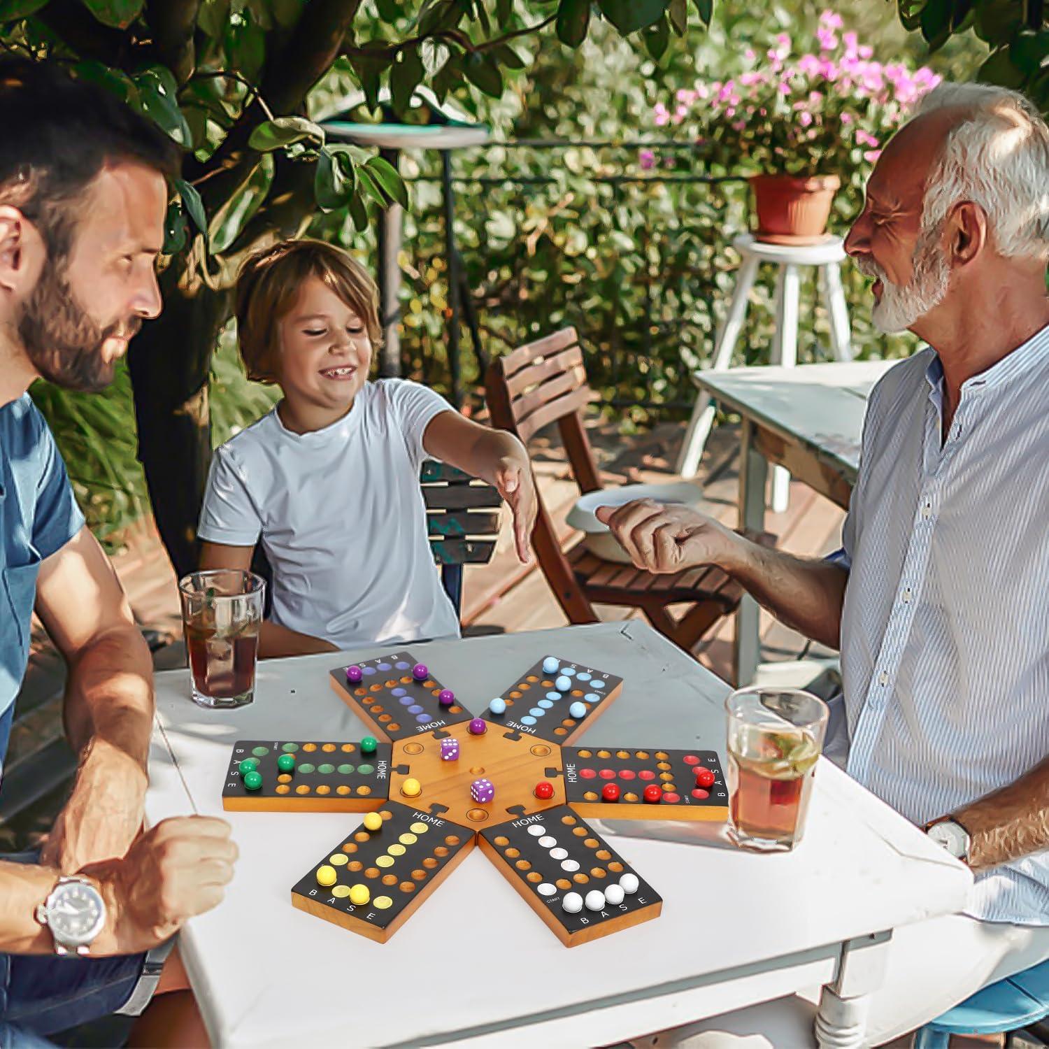 Juego de Mesa de Canicas Plusvivo para 4-6 Jugadores