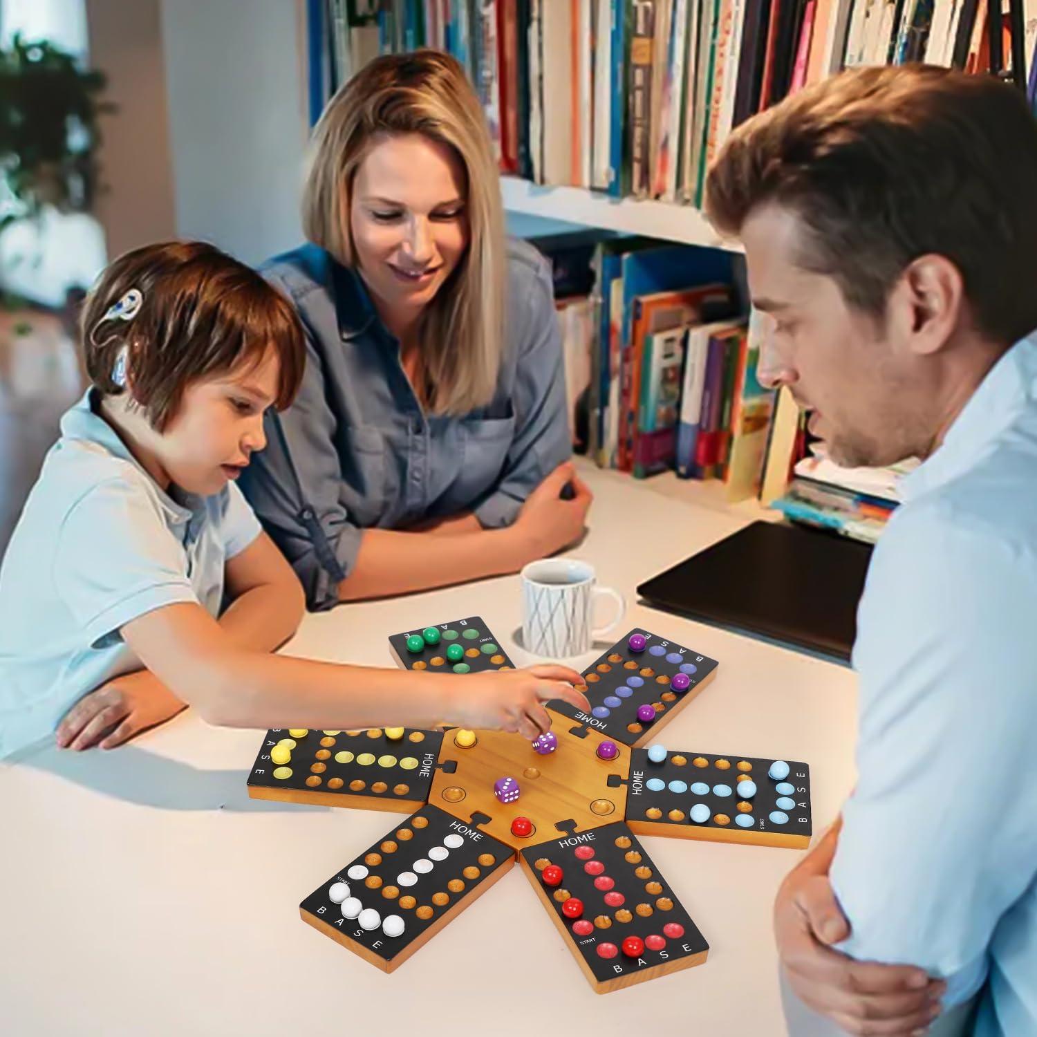 Juego de Mesa de Canicas Plusvivo para 4-6 Jugadores