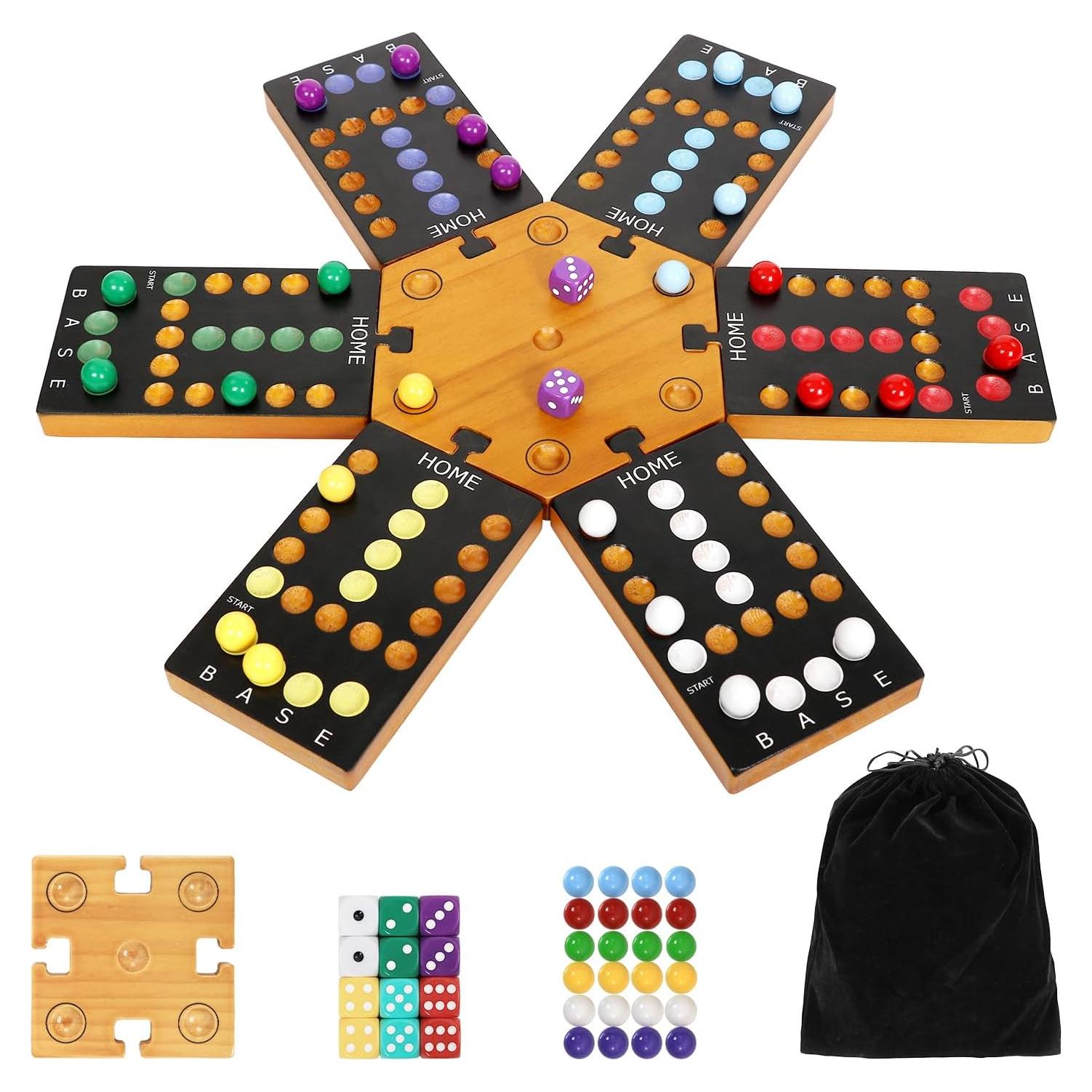 Juego de Mesa de Canicas Plusvivo para 4-6 Jugadores