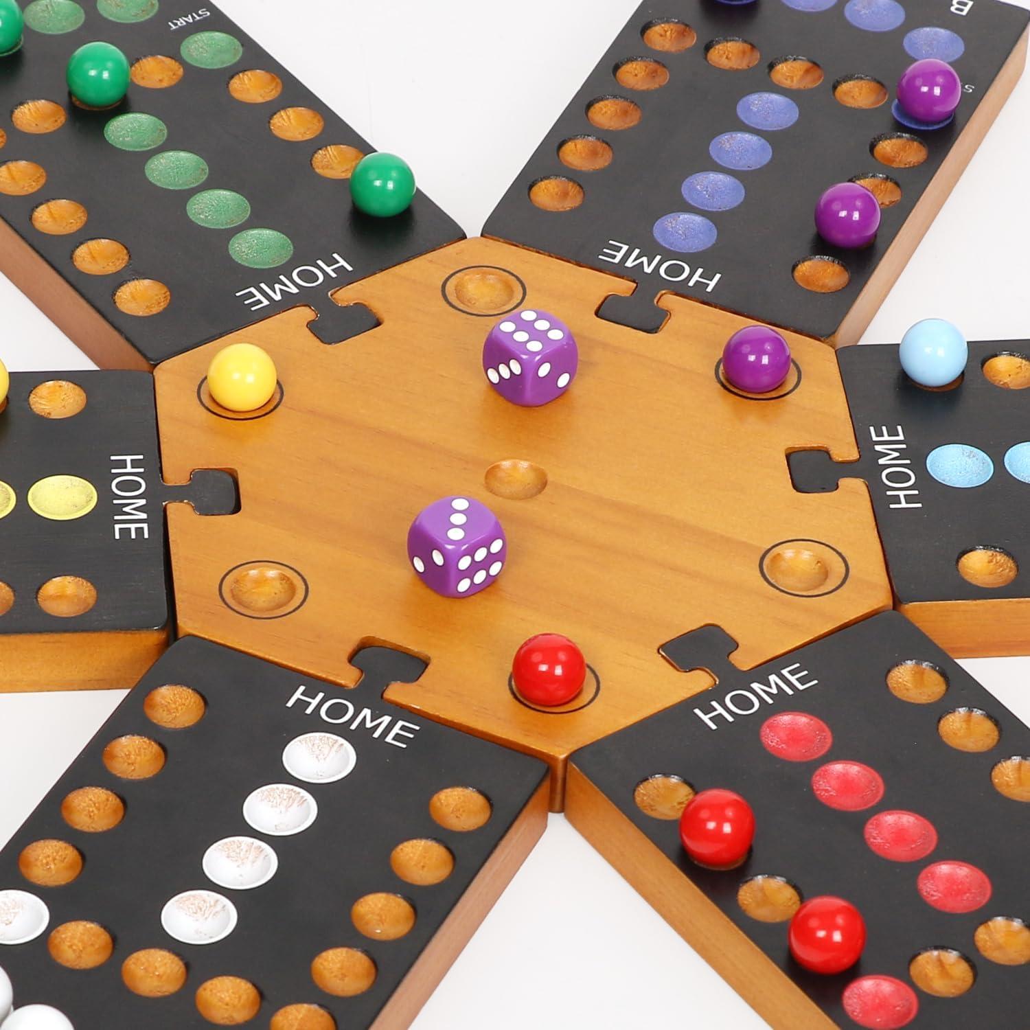 Juego de Mesa de Canicas Plusvivo para 4-6 Jugadores