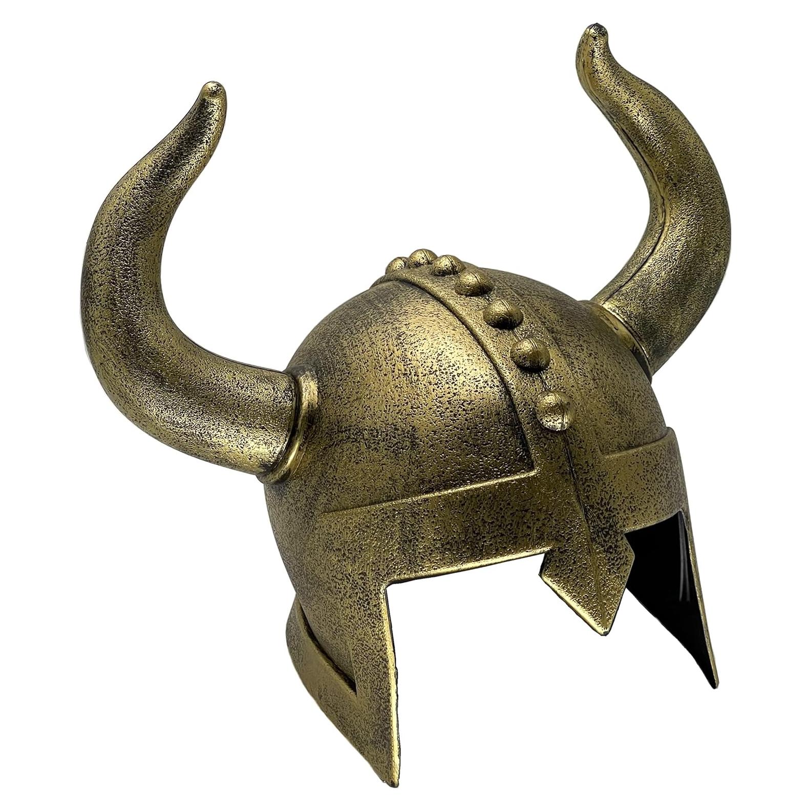 Casco Vikingo con Cuernos Adulto LOOYAR para Halloween 37x27cm
