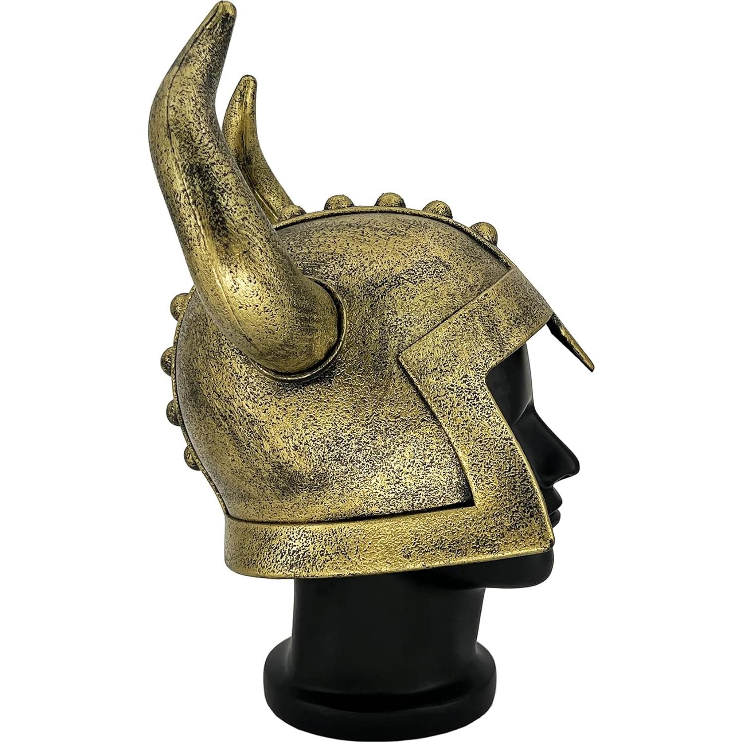 Casco Vikingo con Cuernos Adulto LOOYAR para Halloween 37x27cm